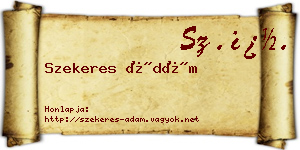 Szekeres Ádám névjegykártya