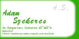 adam szekeres business card